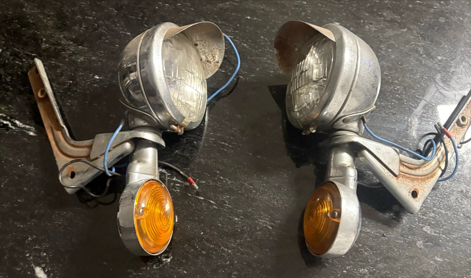 Harley Davidson Panhead lampen 1962, Ophalen of Verzenden, Gebruikt