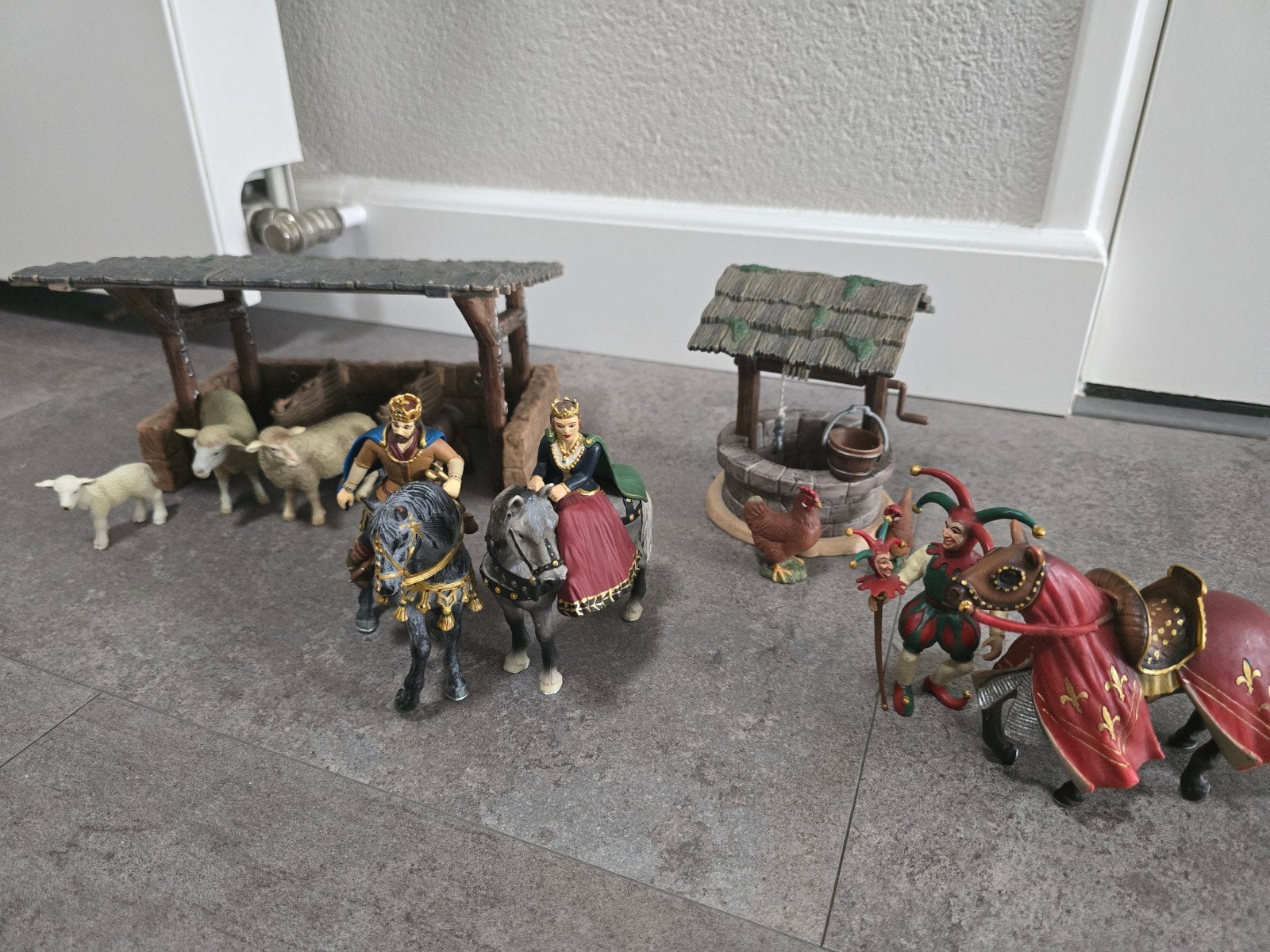 schleich ridders, Verzamelen, Ophalen of Verzenden, Zo goed als nieuw, Paard, Beeldje of Figuurtje