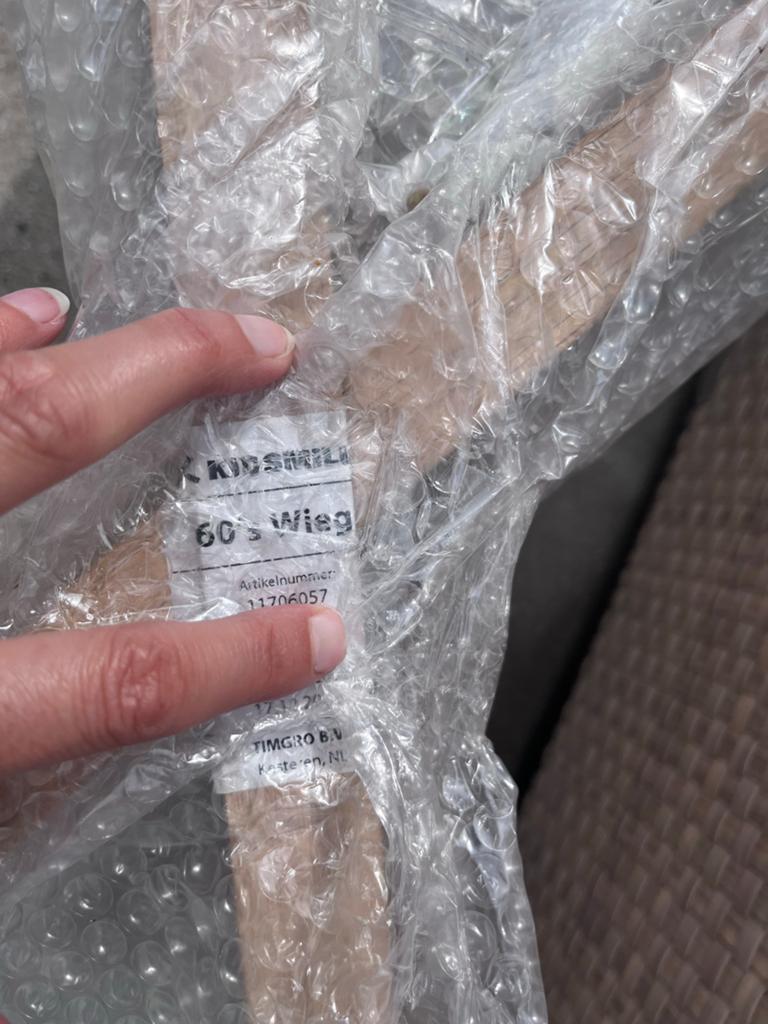 Kidsmill Wieg 60's Wit/Naturel, Ophalen, Zo goed als nieuw, Wieg