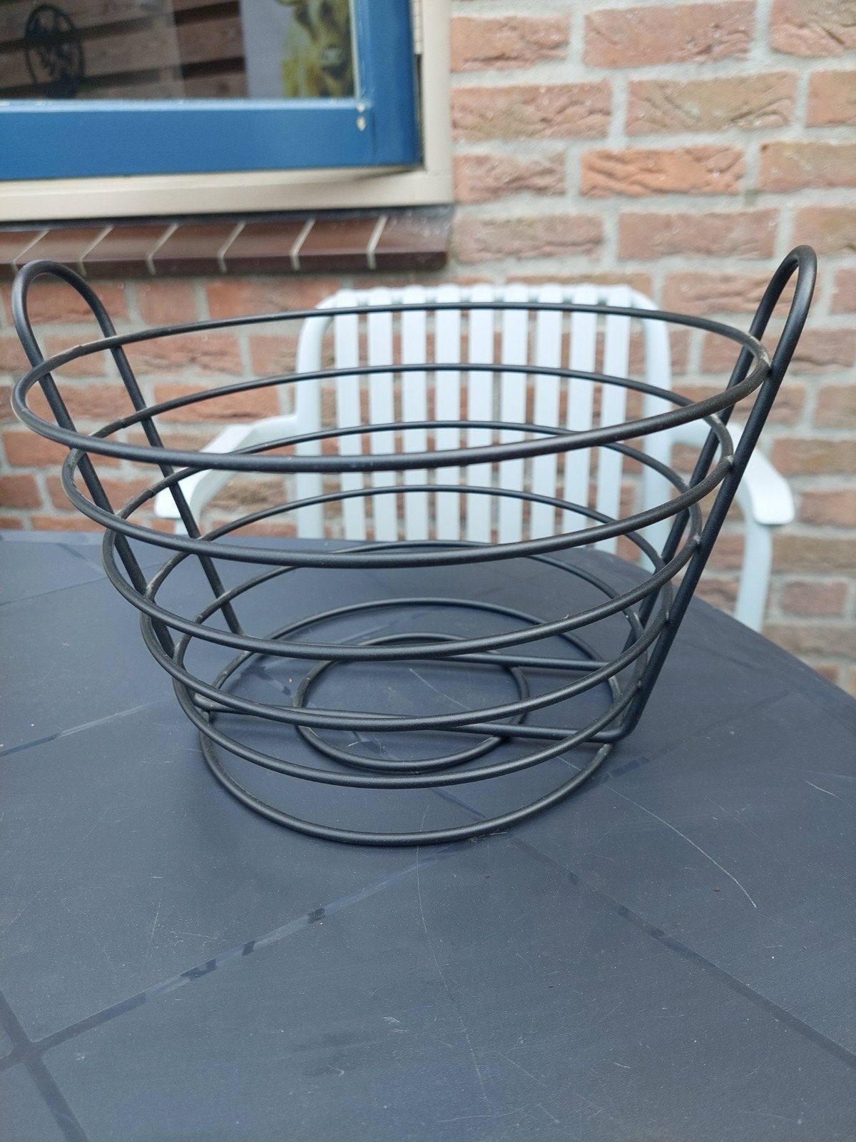 Metalen fruitschaal - Zwart, Ophalen of Verzenden
