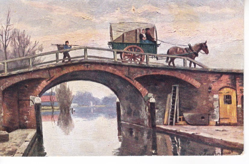 GERTENHAUER>Zeeland.  Brug met paard en wagen, 1919. 19-10, Ophalen of Verzenden, Voor 1920, Gelopen, Voertuig
