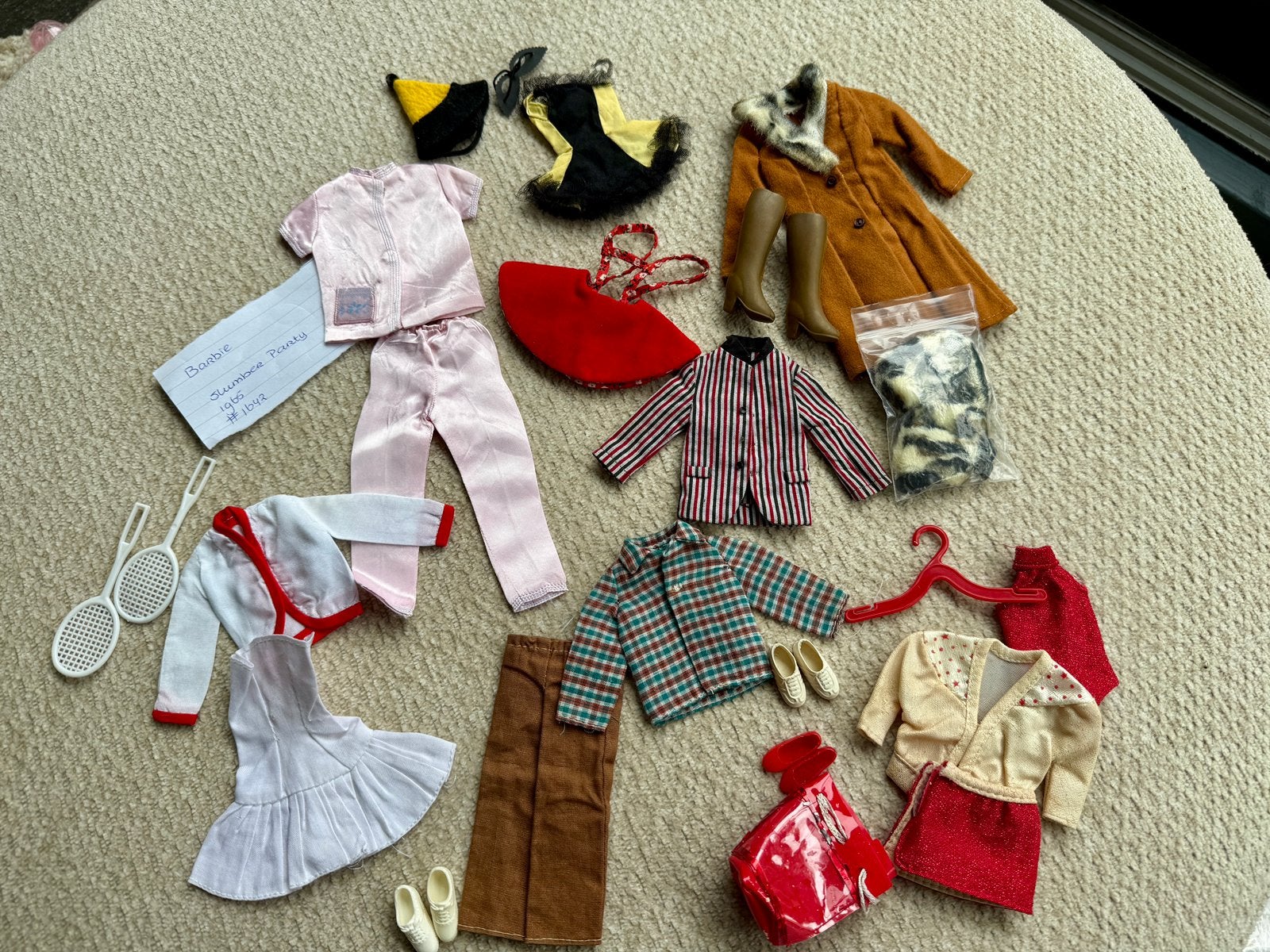 Lot vintage barbie kleding, Ricky, skipper en andere, Ophalen of Verzenden, Gebruikt, Kleertjes