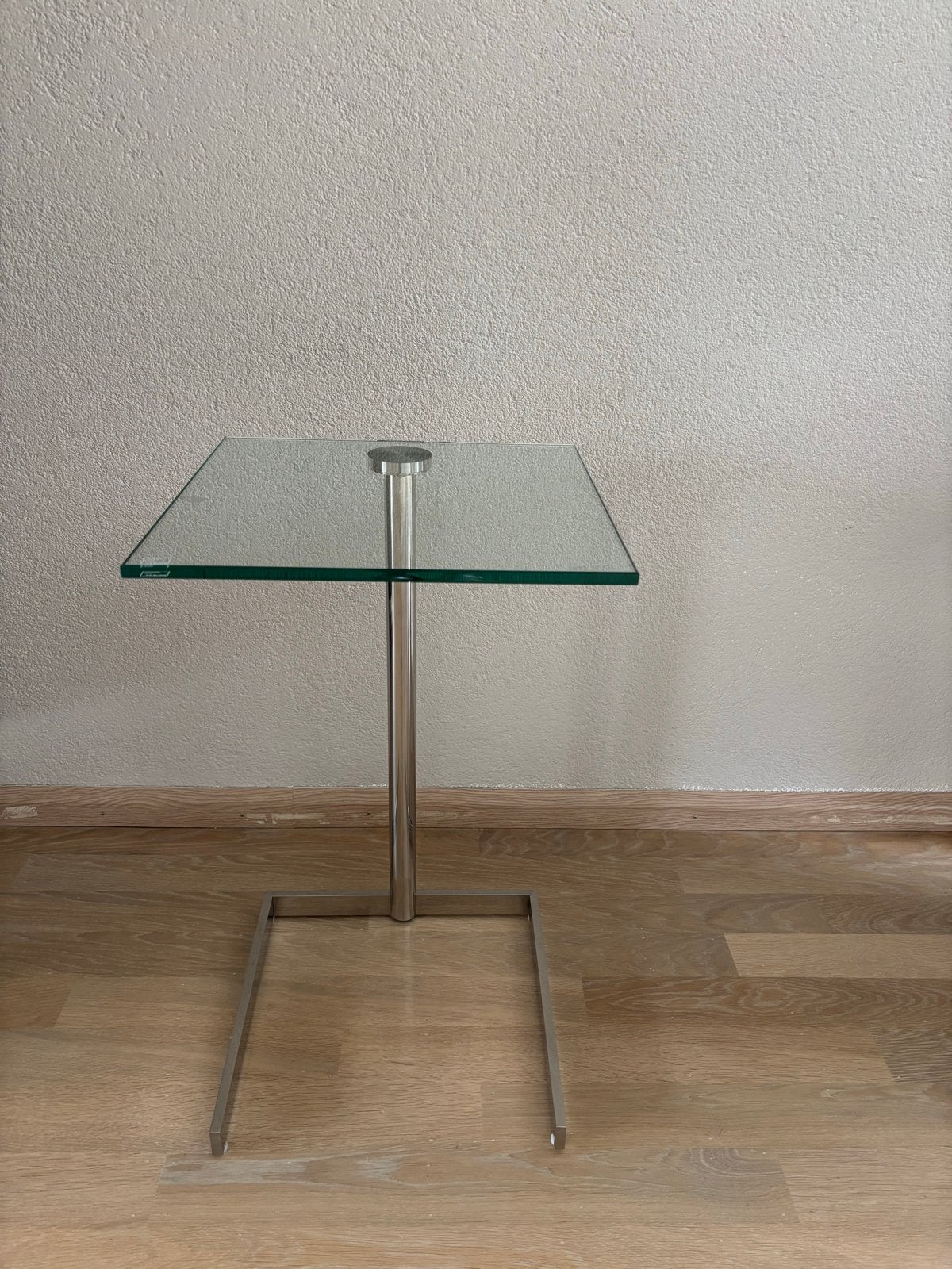 Design bijzettafel SOHOME 35x35 met glazen blad, Minder dan 55 cm, Vierkant, Ophalen, 45 tot 60 cm