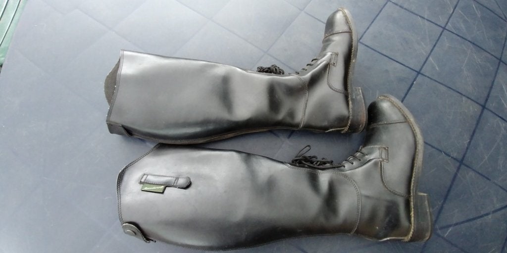 Mondoni rijlaarzen met veters en rits, maat 37, zwart, Dieren en Toebehoren, Paardrijkleding, Gebruikt, Dressuur, Ophalen of Verzenden
