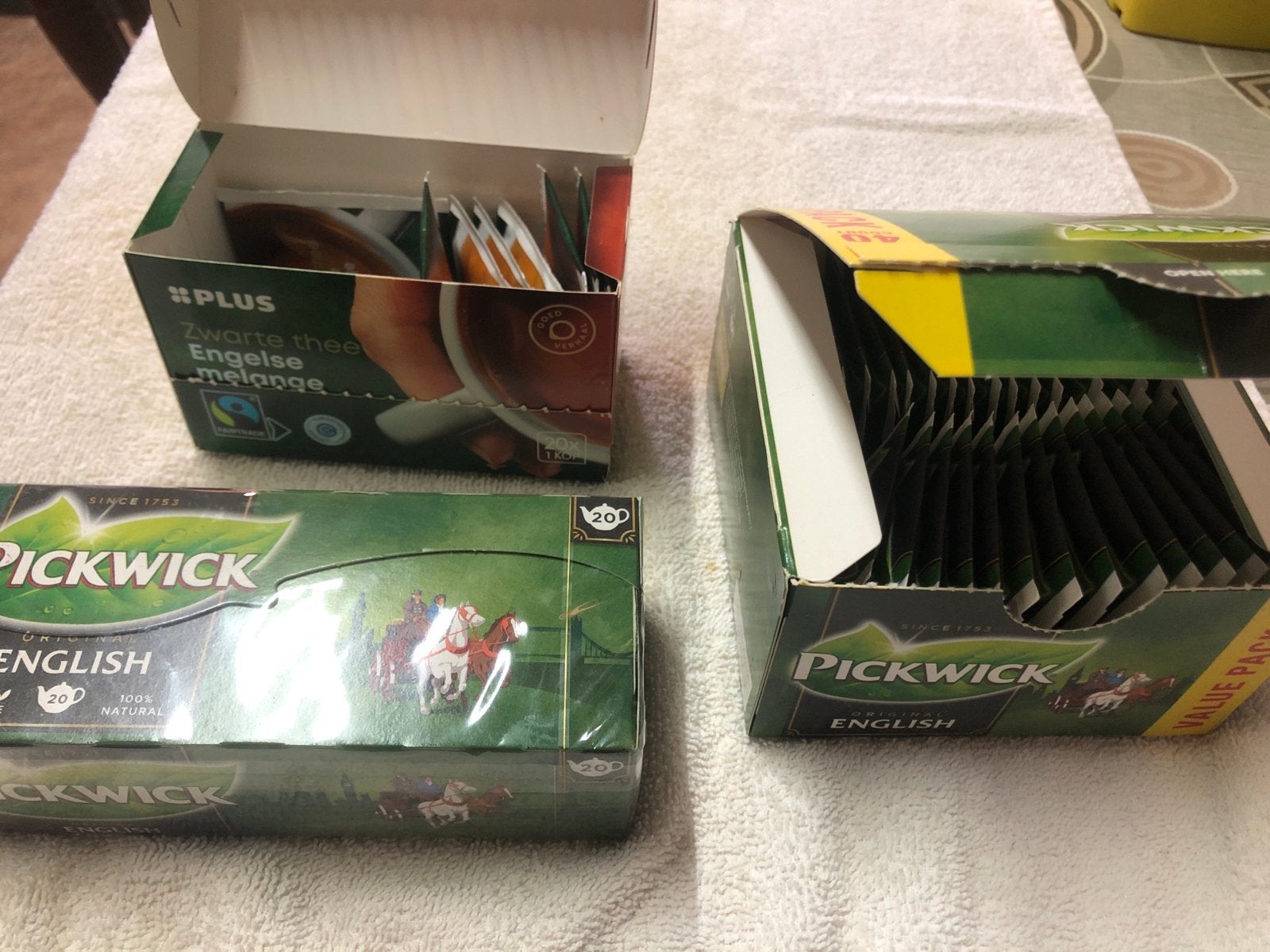 Diverse theezakjes - Pickwick, Plus en Tea-A-Me, Ophalen of Verzenden, Theezakje(s), Vol