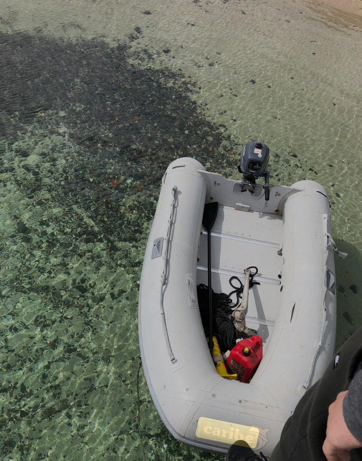 Caribe 305 Hypalon rubberboot met houten v-bodem, Watersport en Boten, Verzenden, Zo goed als nieuw
