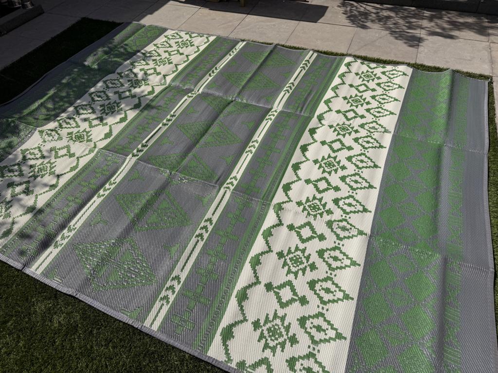 Human Comfort Cosy Carpet 350x200cm - Groen/Grijs, Caravans en Kamperen, Kampeeraccessoires, Ophalen, Zo goed als nieuw