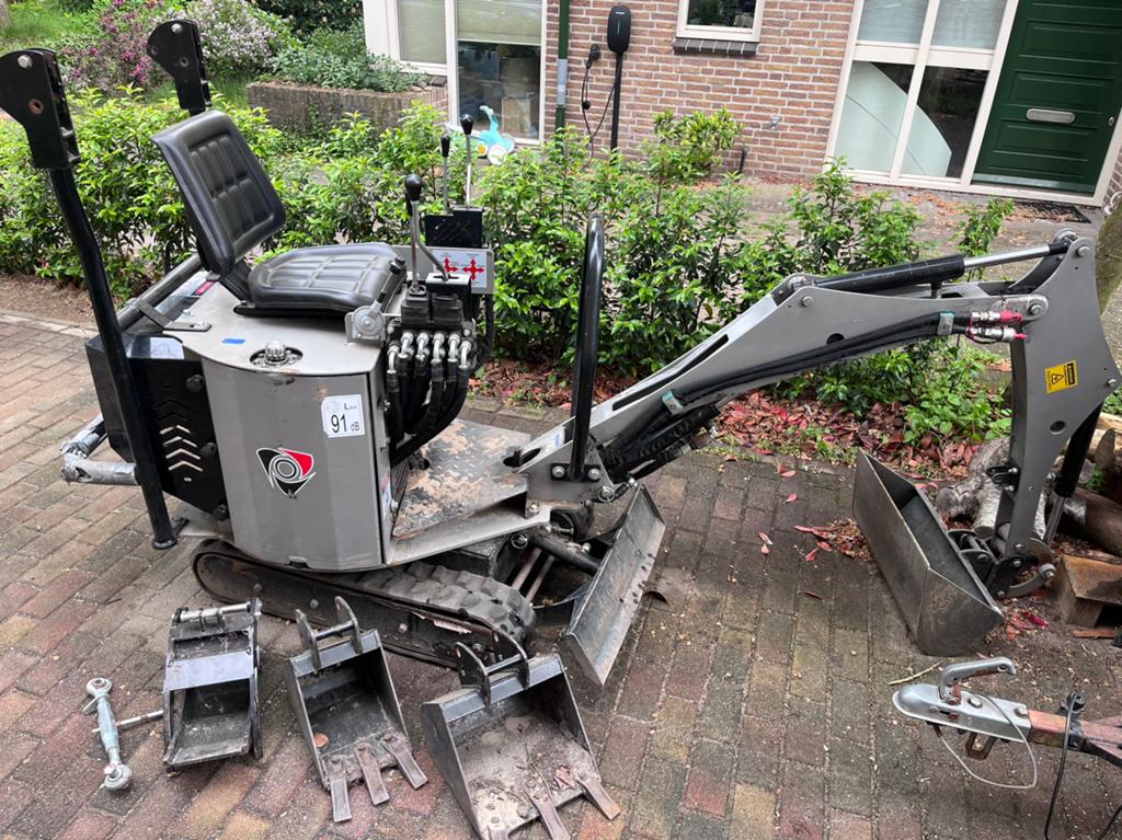 Graafmachine (mini excavator), Ophalen, Gebruikt