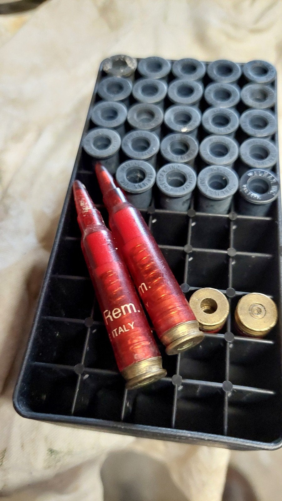 Oefenpatronen: .38 Spec, 9mm, .223 Rem (kruitvrij), Verzamelen, Ophalen of Verzenden, Landmacht, Nederland, Hulzen of Bodemvondsten
