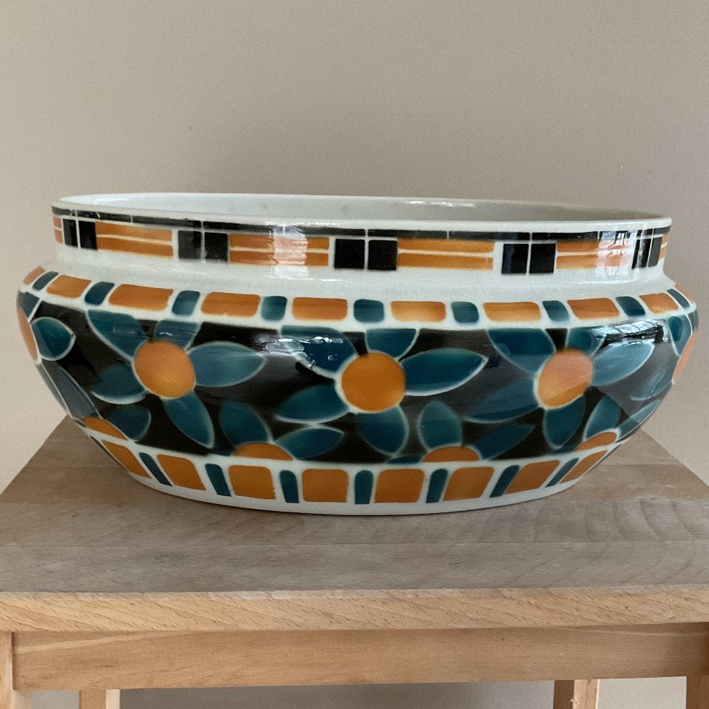 Art Deco jardinière van Keller et Guerin Luneville France, Verzenden, Keramiek, Overige typen, Zo goed als nieuw