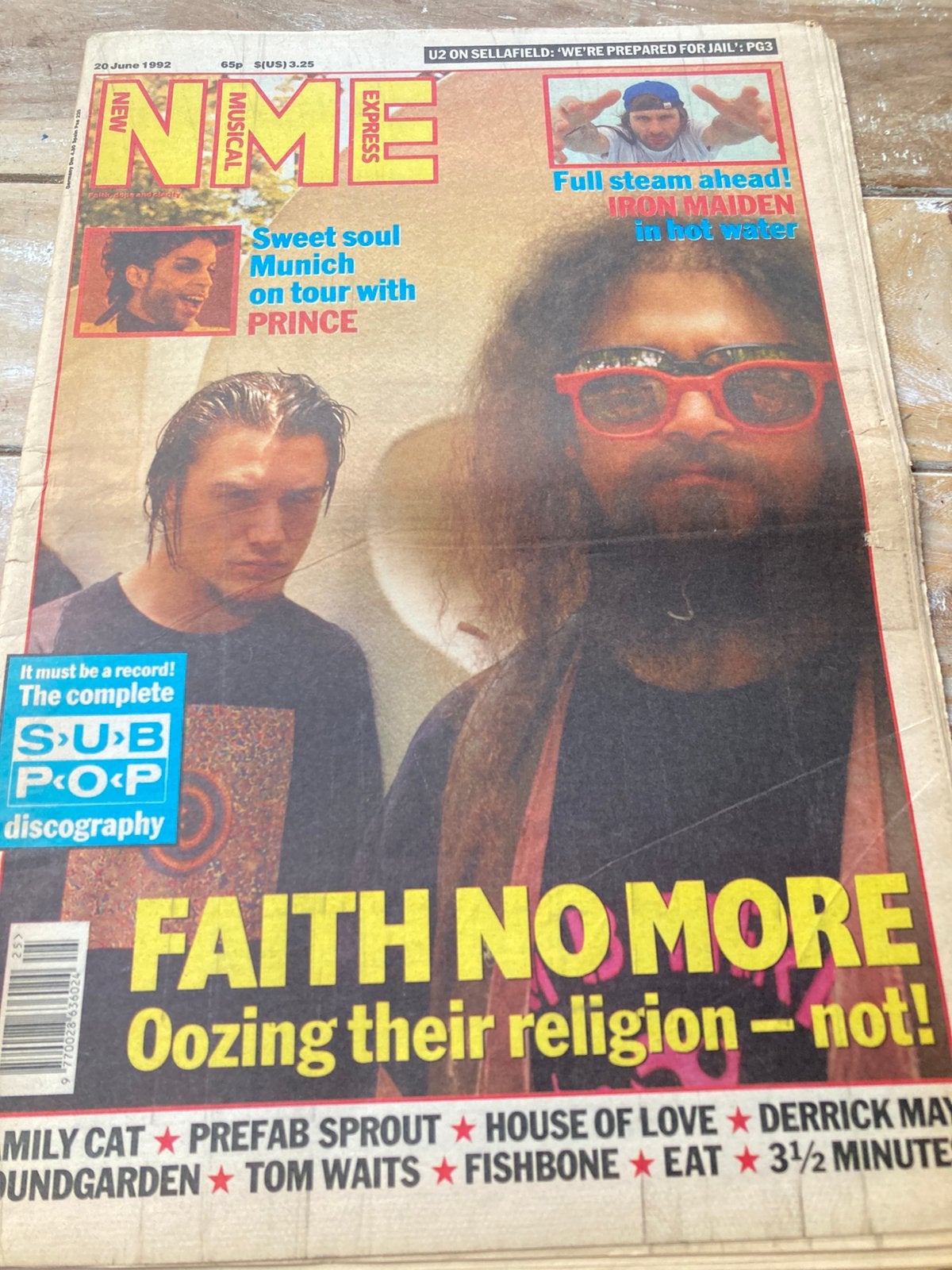 NME 1992 PRINCE Faith No More IRON MAIDEN Prefab Sprout U2, Ophalen of Verzenden, Muziek, Film of Tv