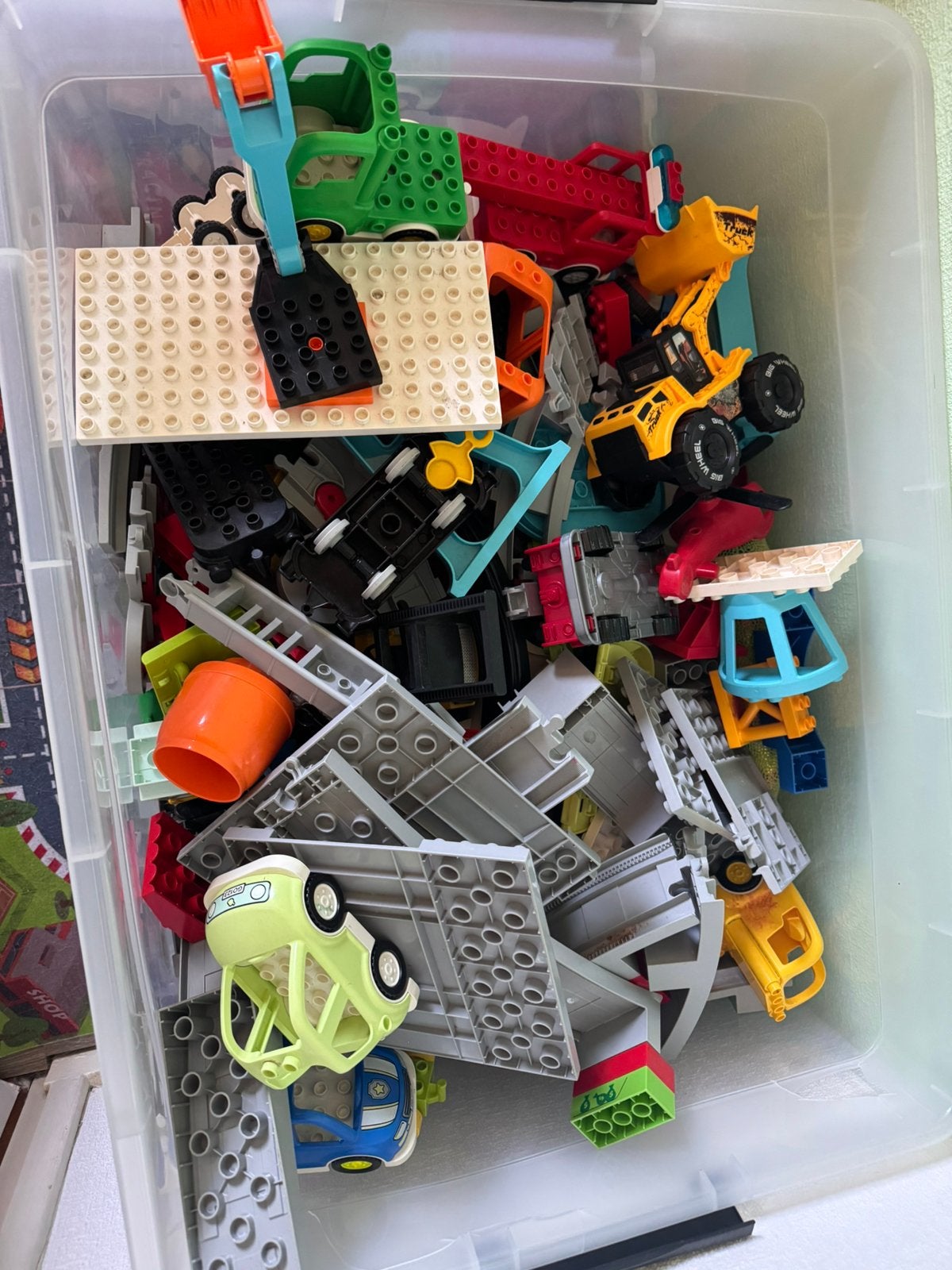 Hele grote kist duplo, Ophalen, Gebruikt