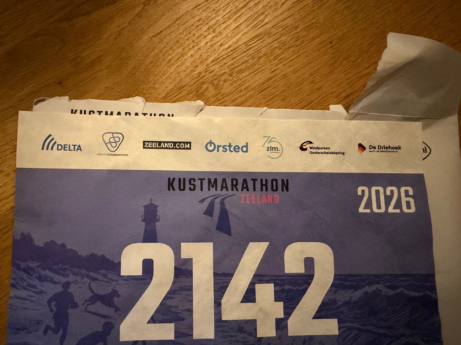 Ticket hardloop Kustmarathon Zeeland 3-10-2026, Ophalen of Verzenden, Nieuw, Overige typen, Overige merken