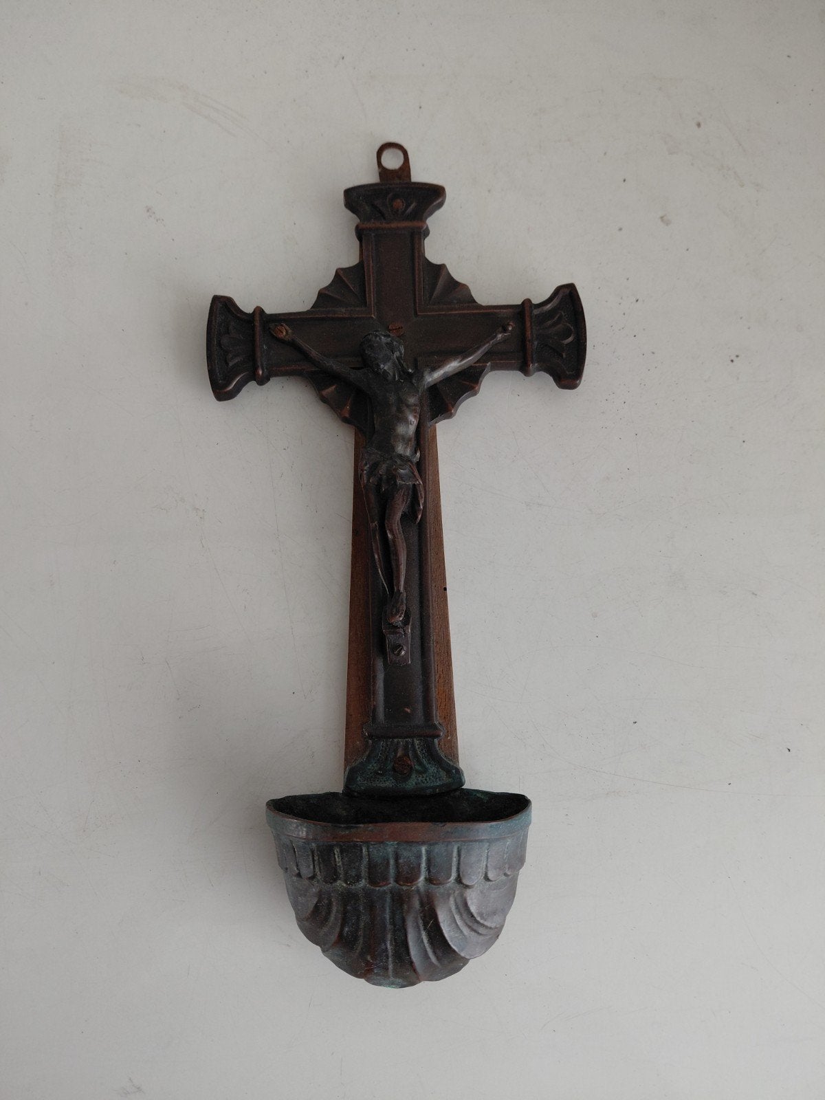 Oud wijwatervat, Ophalen of Verzenden, Gebruikt, Beeld(je)