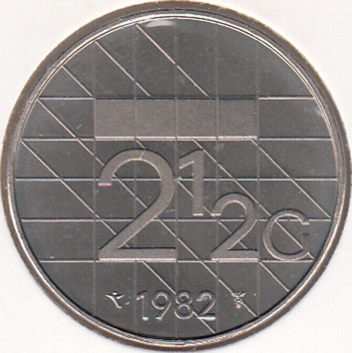 Nederland Rijksdaalder 1982 Beatrix UNC in munthouder, Ophalen of Verzenden, Koningin Beatrix, 2½ gulden, Losse munt