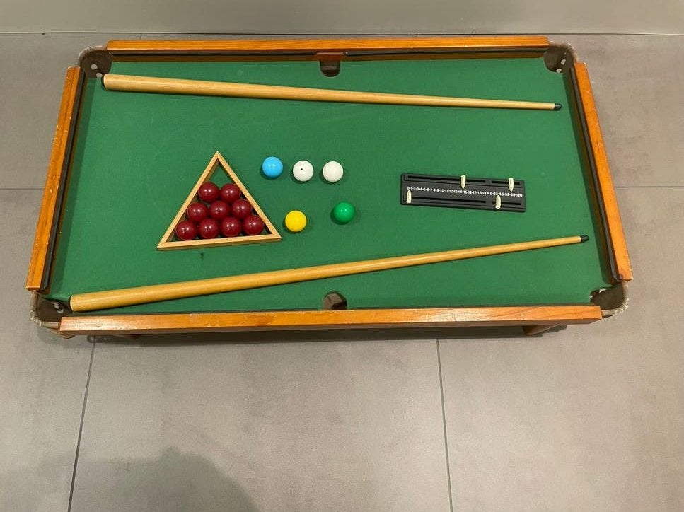 Mini biljarttafel met accessoires, Kinderen en Baby's, Ophalen, Gebruikt, Jongen of Meisje