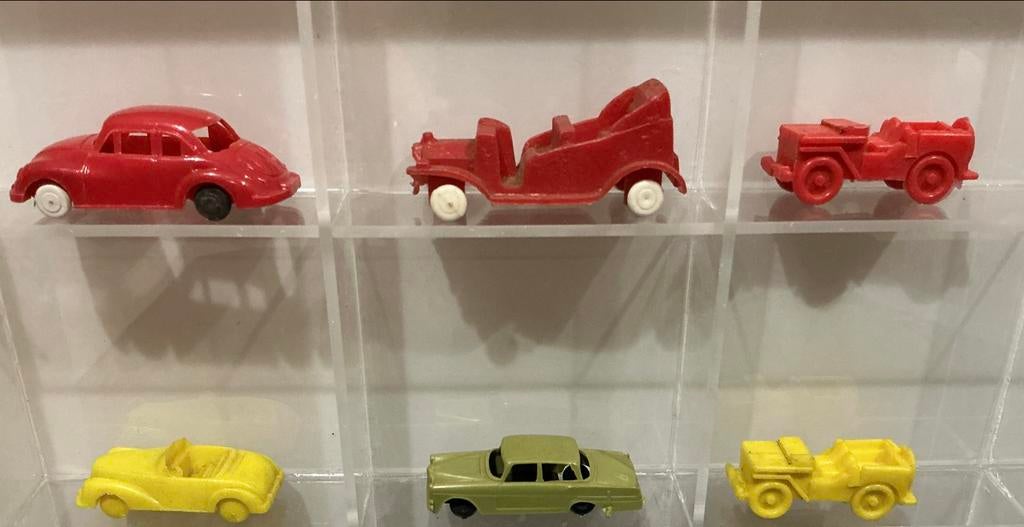 Vintage plastic speelgoedauto's - set van 6, Verzenden, Gebruikt