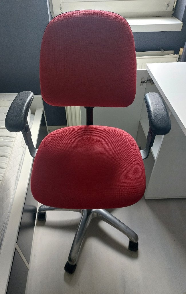 Bureaustoel, rood, Ophalen, Gebruikt, Rood, Bureaustoel