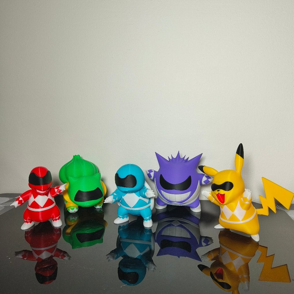 Pokémon Power Rangers Mashup 3d prints beeldjes 15CM, Ophalen of Verzenden, Nieuw, Fantasy