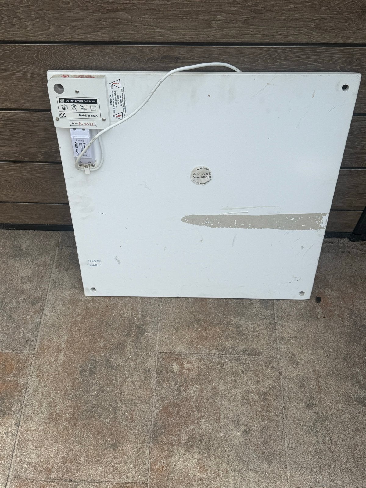 Verwarmingsplaat met wifi bediening, stuc, 60x60 cm, Ophalen, 30 tot 80 cm, Gebruikt, Overige typen
