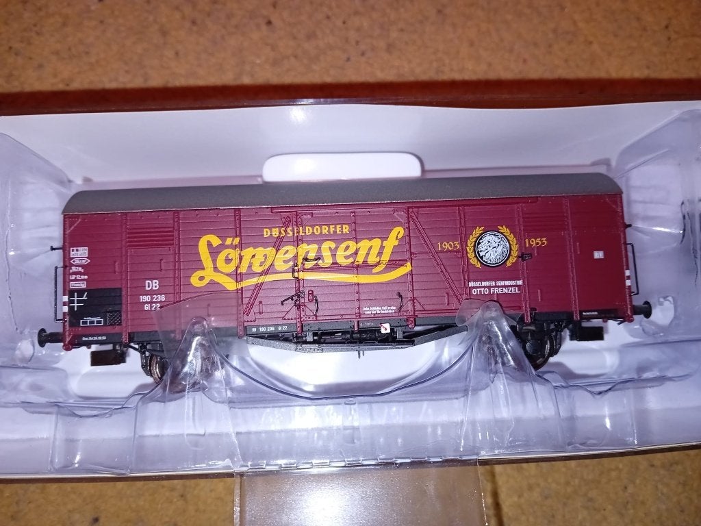 Brawa 48713 Wagon "Löwensenf" type Gl22 DB met AC ~ wielen, Overige merken, Wisselstroom, Ophalen of Verzenden, Nieuw