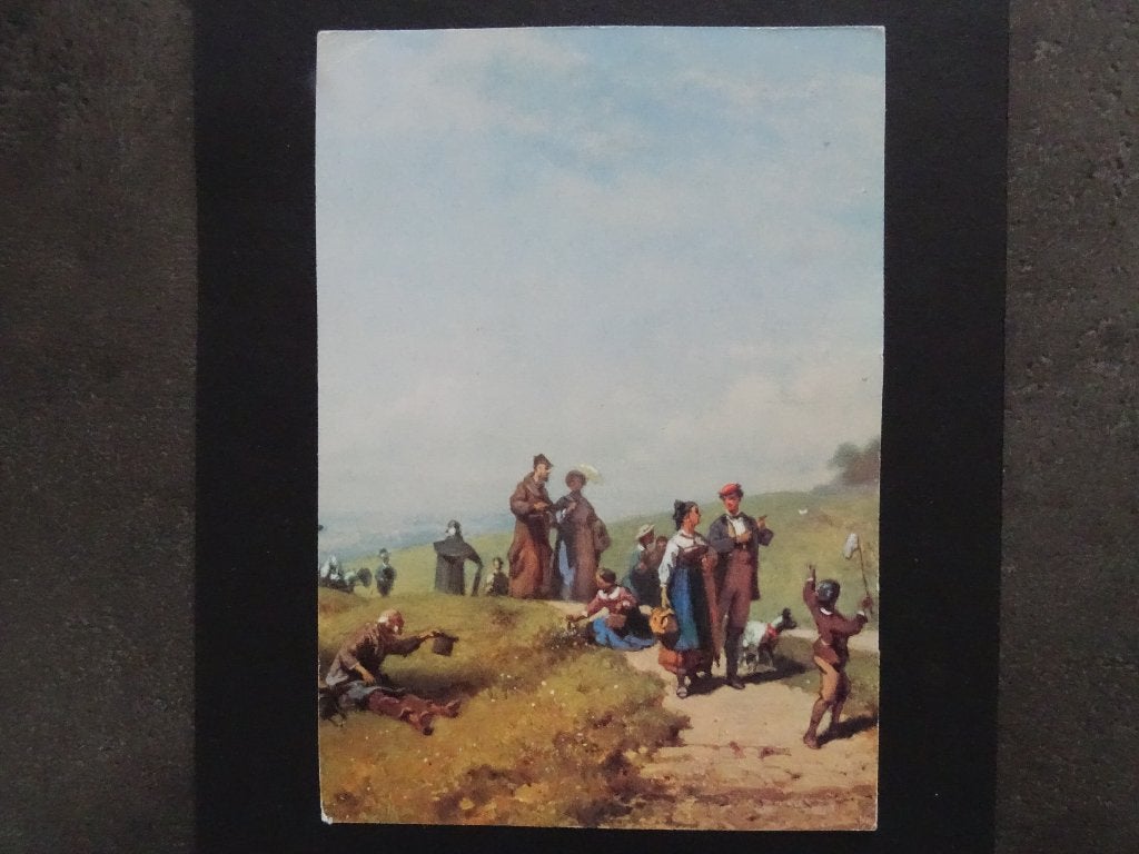 Carl Spitzweg (1808-1885) / De Zondagswandeling, Ophalen of Verzenden, Voor 1920, Ongelopen, Sterren en Beroemdheden