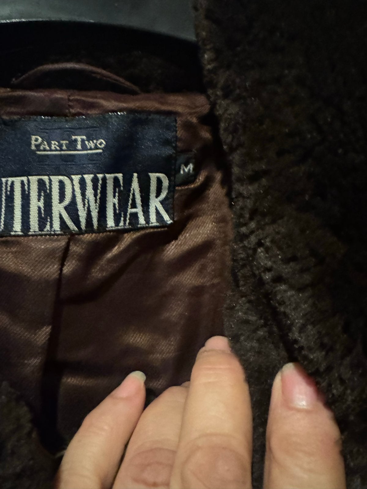 Bruine faux fur jas - Part Two & C&A, Kleding | Dames, Ophalen of Verzenden, Zo goed als nieuw, Maat 38/40 (M), Bruin