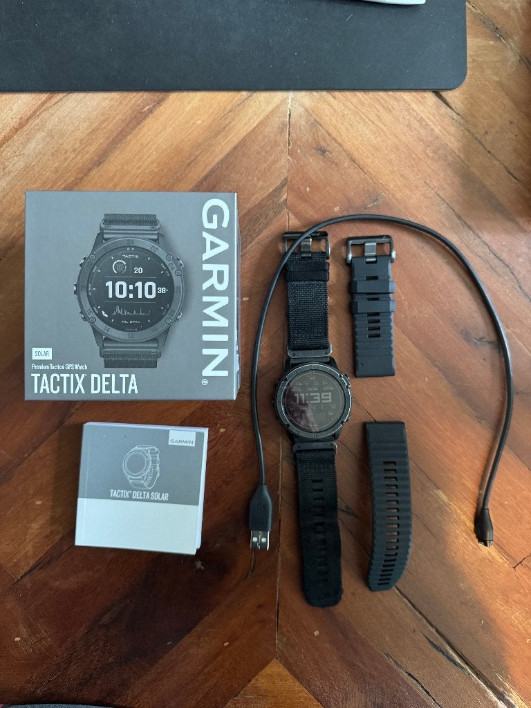 Garmin tactix Delta Solar Edition with Ballistics, Gebruikt, Zwart, Ophalen of Verzenden, Garmin (compatibel)