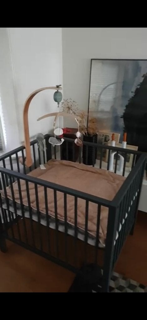 Babybox, Little dutch boxmobiel en Koeka boxkleed 100x80cm, Ophalen, Gebruikt, Mobiel, Met geluid