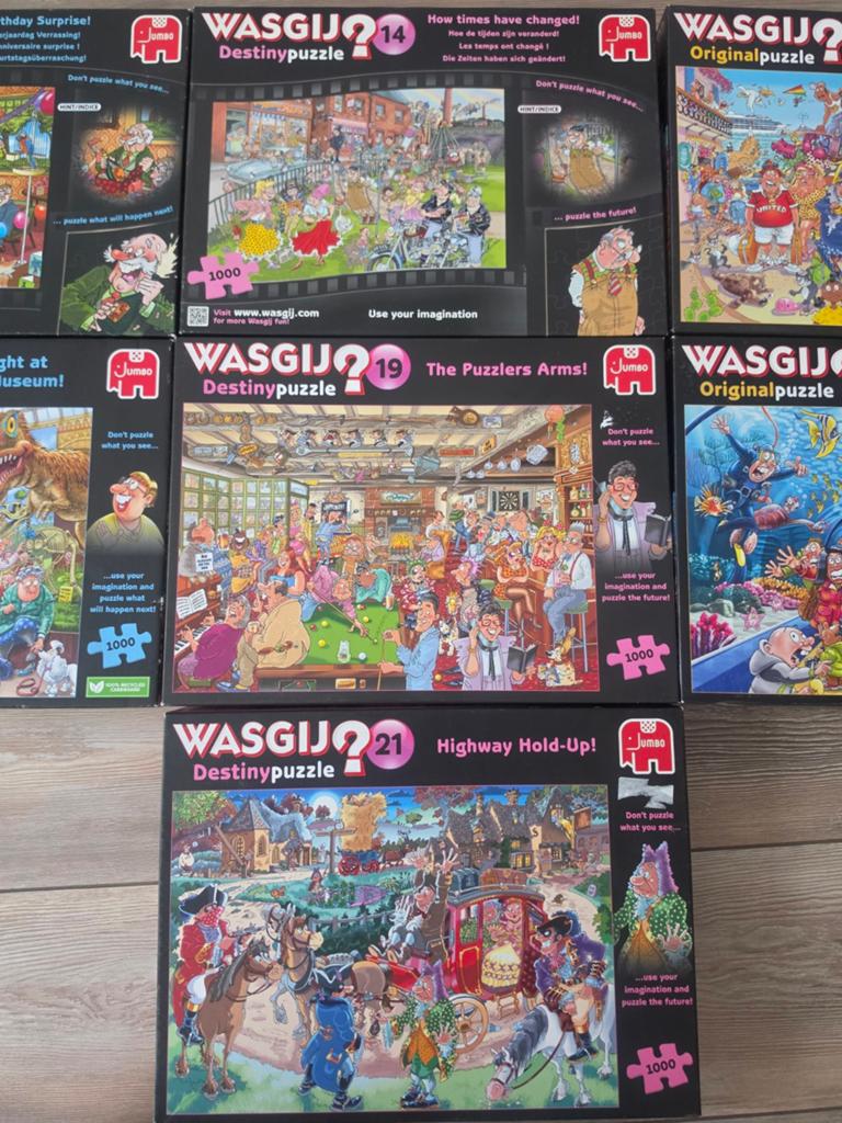 Wasgij puzzels 7,50 euro per stuk., Ophalen of Verzenden, Meer dan 50 stukjes, Zo goed als nieuw, 6 jaar of ouder