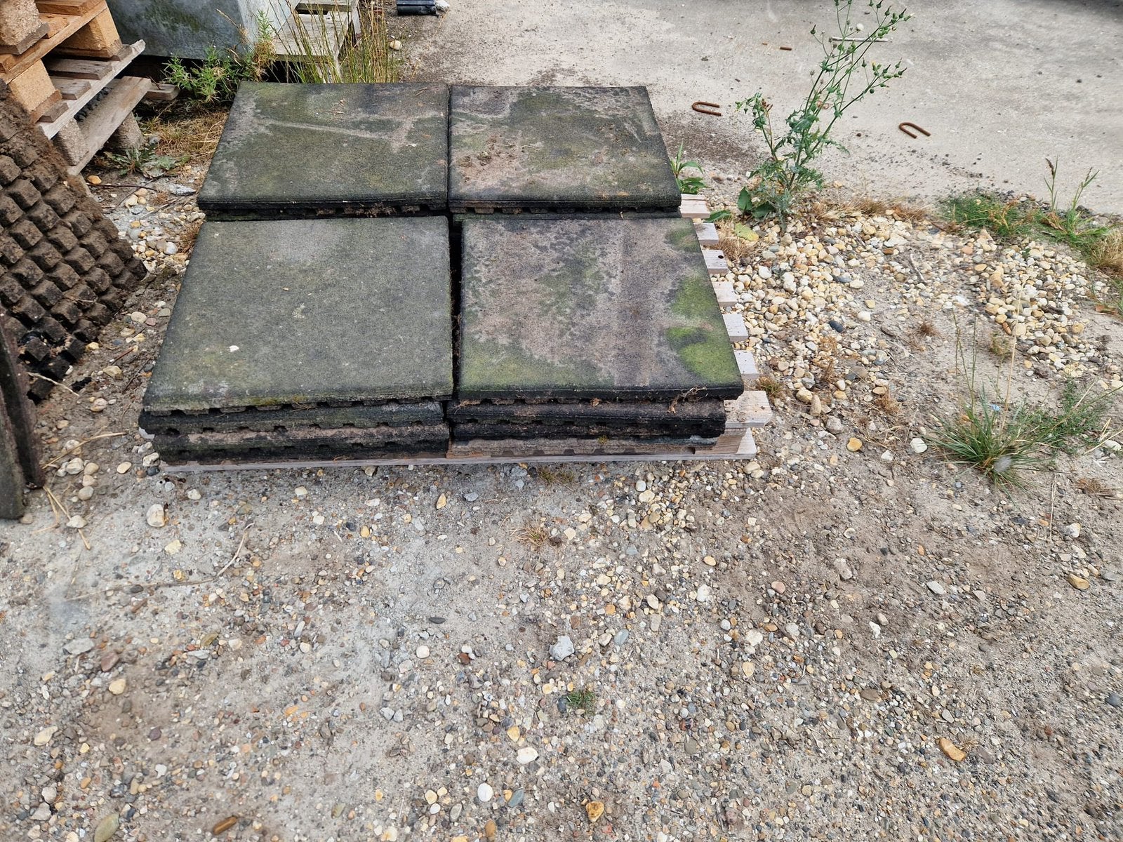 Rubberen tegels (speel)tegels, Tuin en Terras, Ophalen, Gebruikt, Overige materialen