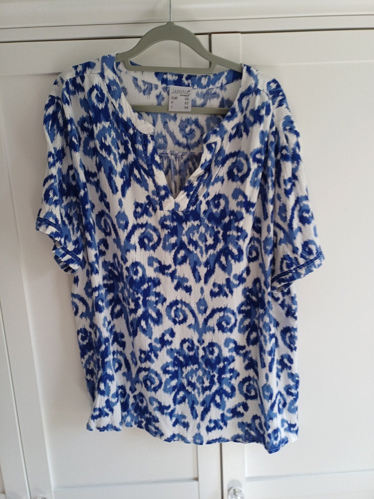 zomers blousje maat 50, Kleding | Dames, Janina, Ophalen of Verzenden, Zo goed als nieuw, Blauw