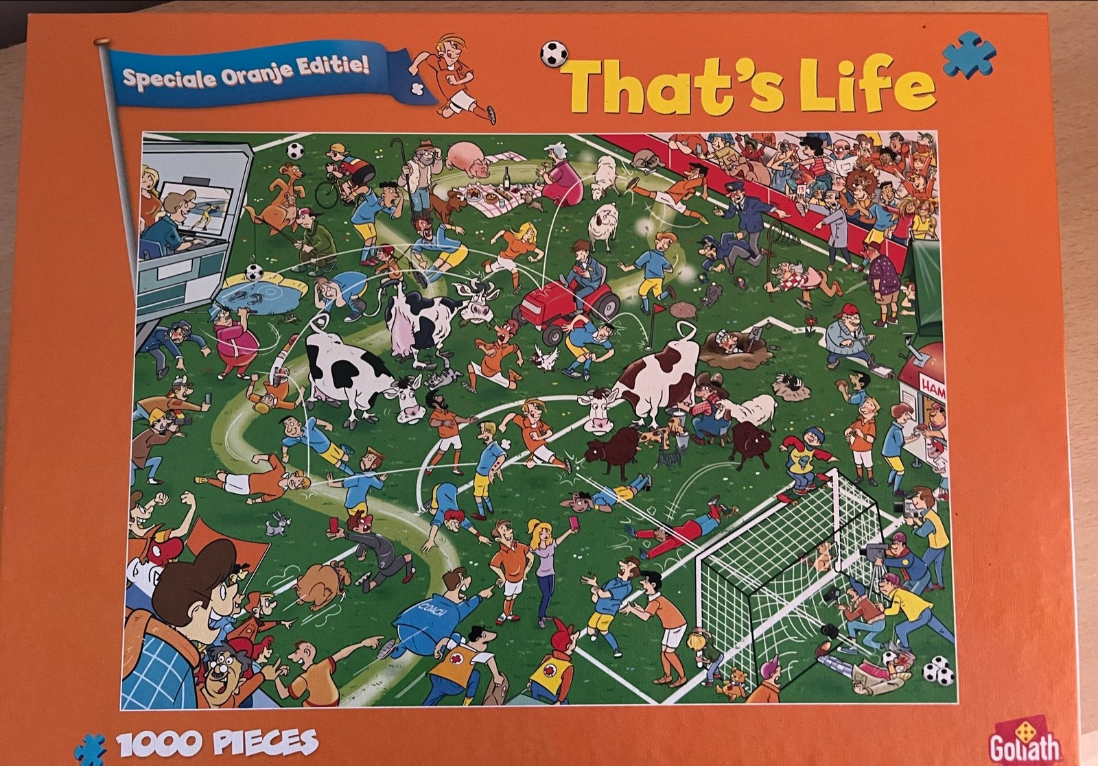 Goliath That's Life Speciale Oranje Editie Puzzel 1000 stukj, Ophalen, Meer dan 50 stukjes, Gebruikt, 6 jaar of ouder