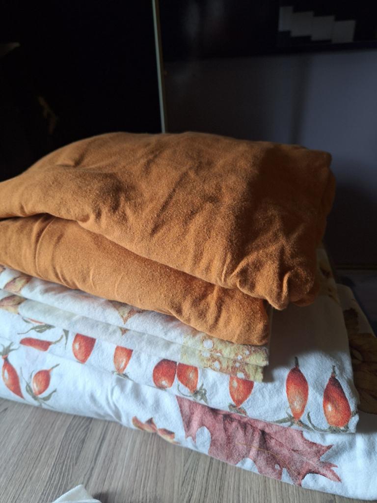 Herfst Dekbedovertrek met Bladeren en Bessen, Huis en Inrichting, Slaapkamer | Beddengoed, Gebruikt, Overige kleuren, Dekbedovertrek