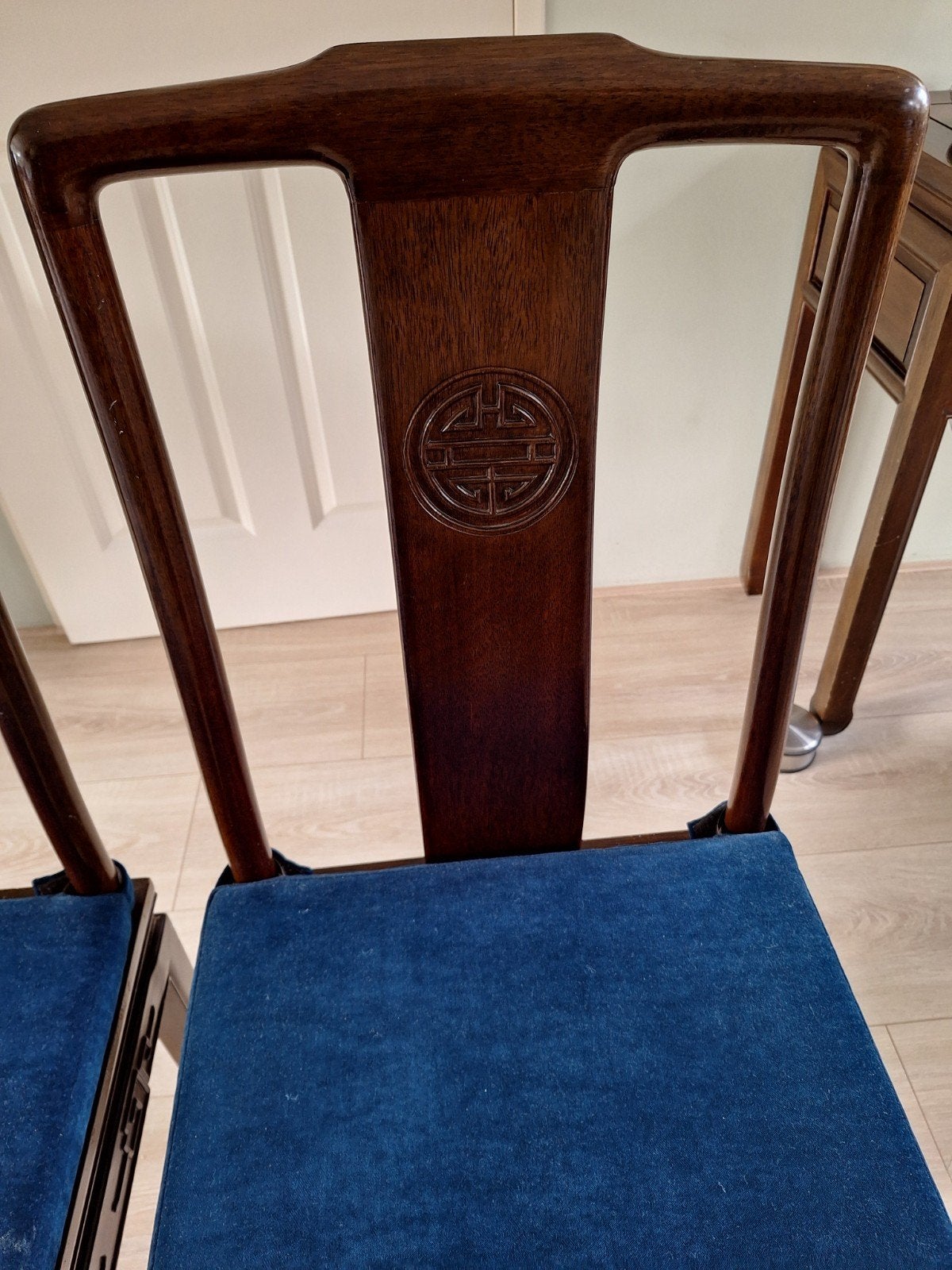 set van 8 klassieke eetkamerstoelen Rosewood, Huis en Inrichting, Ophalen, Bruin, Zo goed als nieuw, Vijf, Zes of meer stoelen