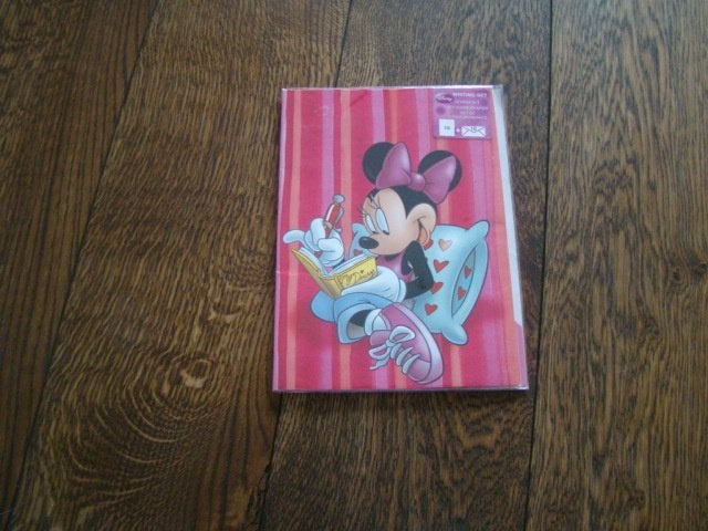Minnie Mouse schrijfset / 10 blaadjes+10 enveloppen / NIEUW, Ophalen of Verzenden, Mickey Mouse, Nieuw, Papier, Kaart of Schrift