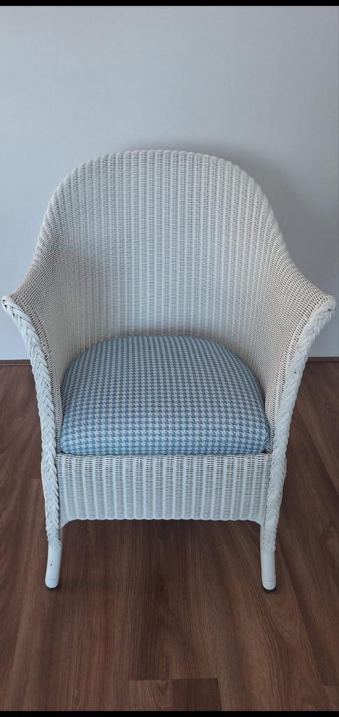 Wit Lloyd Loom stoeltje, Ophalen of Verzenden, 50 tot 75 cm