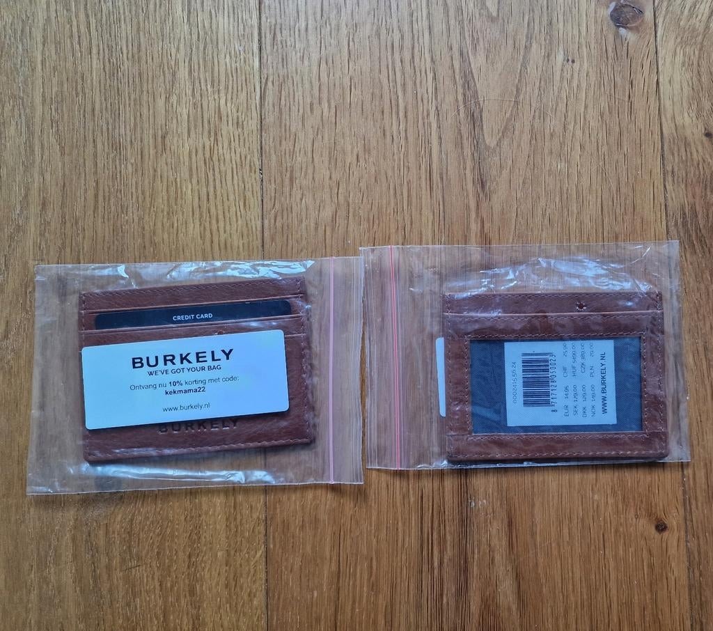 Nieuw! Burkely creditcardhouder passenhouder cognac leer., Ophalen of Verzenden, Nieuw
