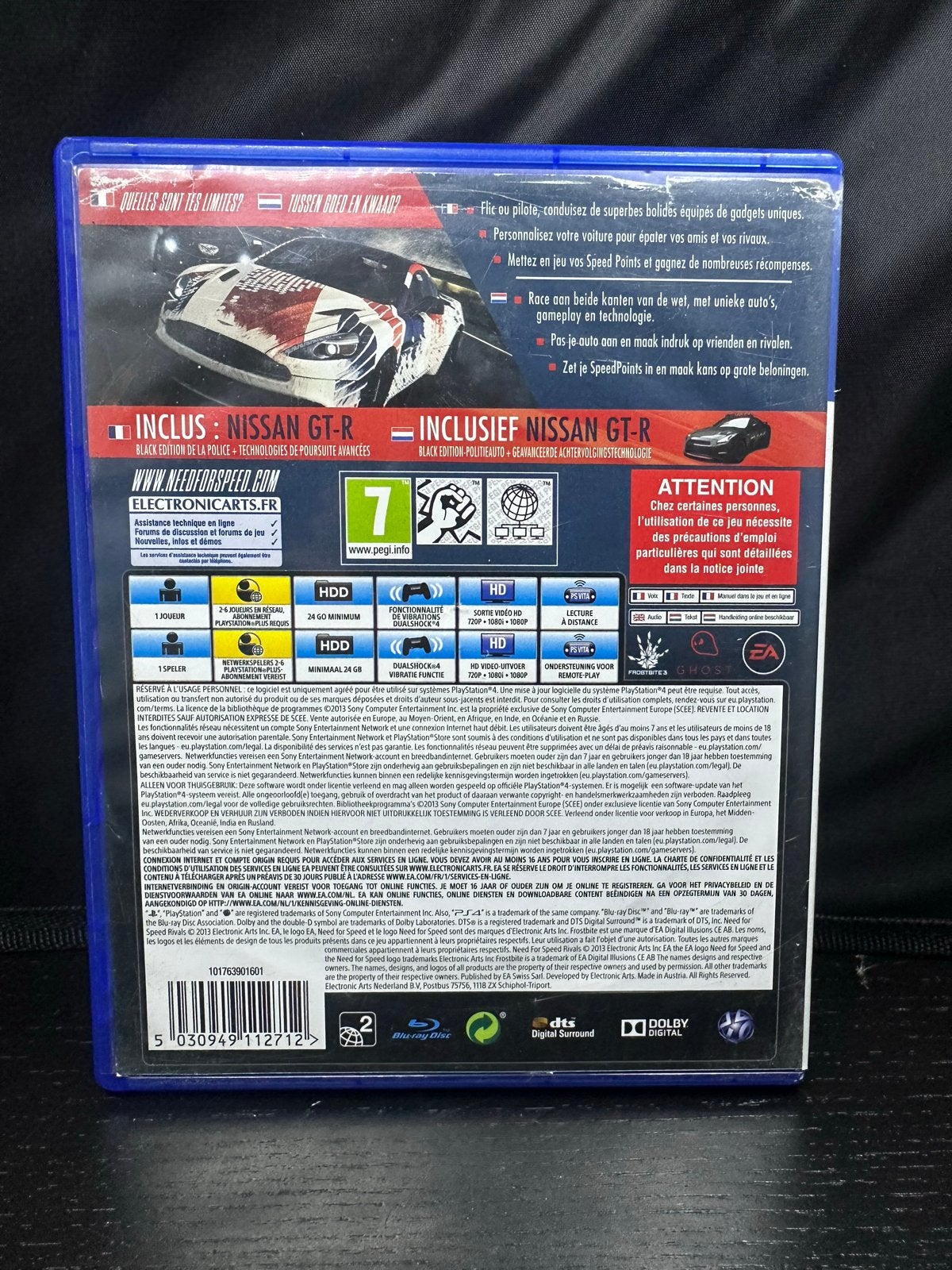 Need for Speed Rivals PS4 - Inclusief Ultimate Cop-pakket, 1 speler, Racen en Vliegen, Zo goed als nieuw, D