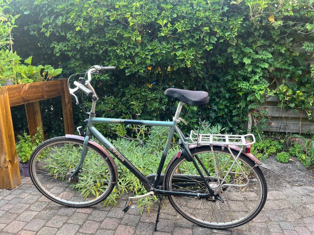 herenfiets, Gebruikt, Versnellingen, 61 tot 65 cm, Trommelrem