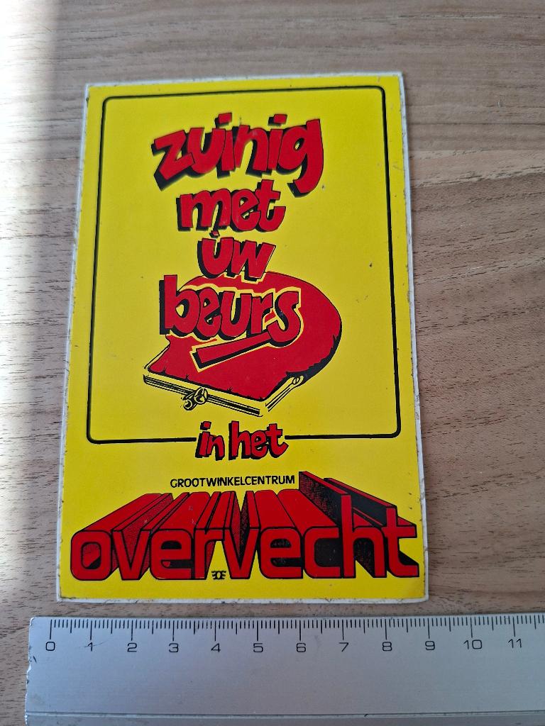 Sticker Overvecht, Verzamelen, Stickers, Ophalen of Verzenden, Zo goed als nieuw, Overige typen