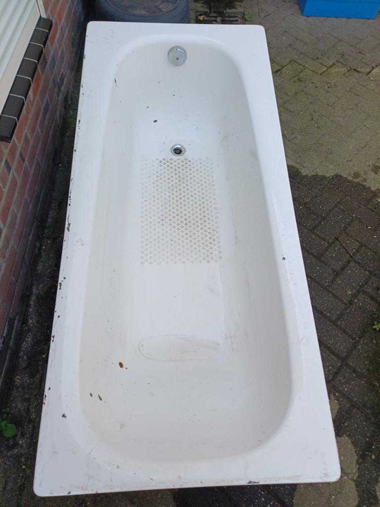 Witte emaille badkuip drinkbak voor dieren, Dieren en Toebehoren, Overige Dieren-accessoires, Ophalen, Gebruikt