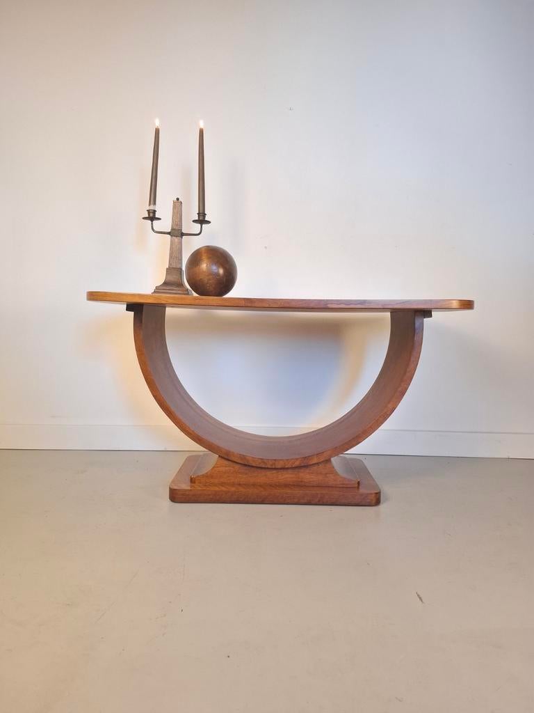 Art Deco Tafel Bijzettafel Notenhout Amsterdamse School, Ophalen of Verzenden