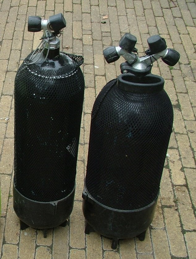 Duikfles 10 en 12 ltr, Watersport en Boten, Duiken, Ophalen, Gebruikt, Duikfles