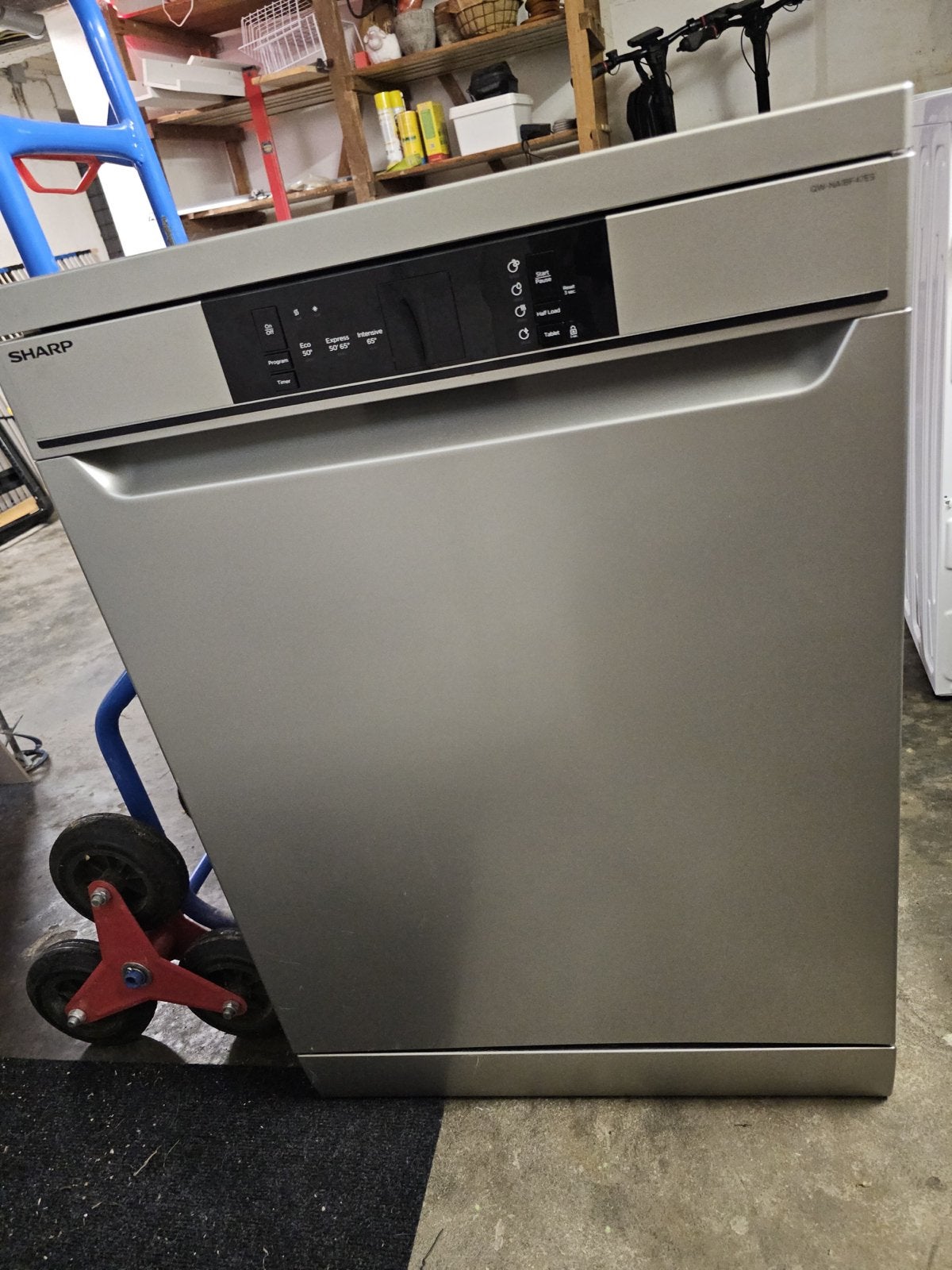 SHARP QWNA1BF47ESEU Vrijstaande Vaatwasser, Witgoed en Apparatuur, Vaatwasmachines, Ophalen, 60 cm of meer, Eco programma, Zo goed als nieuw