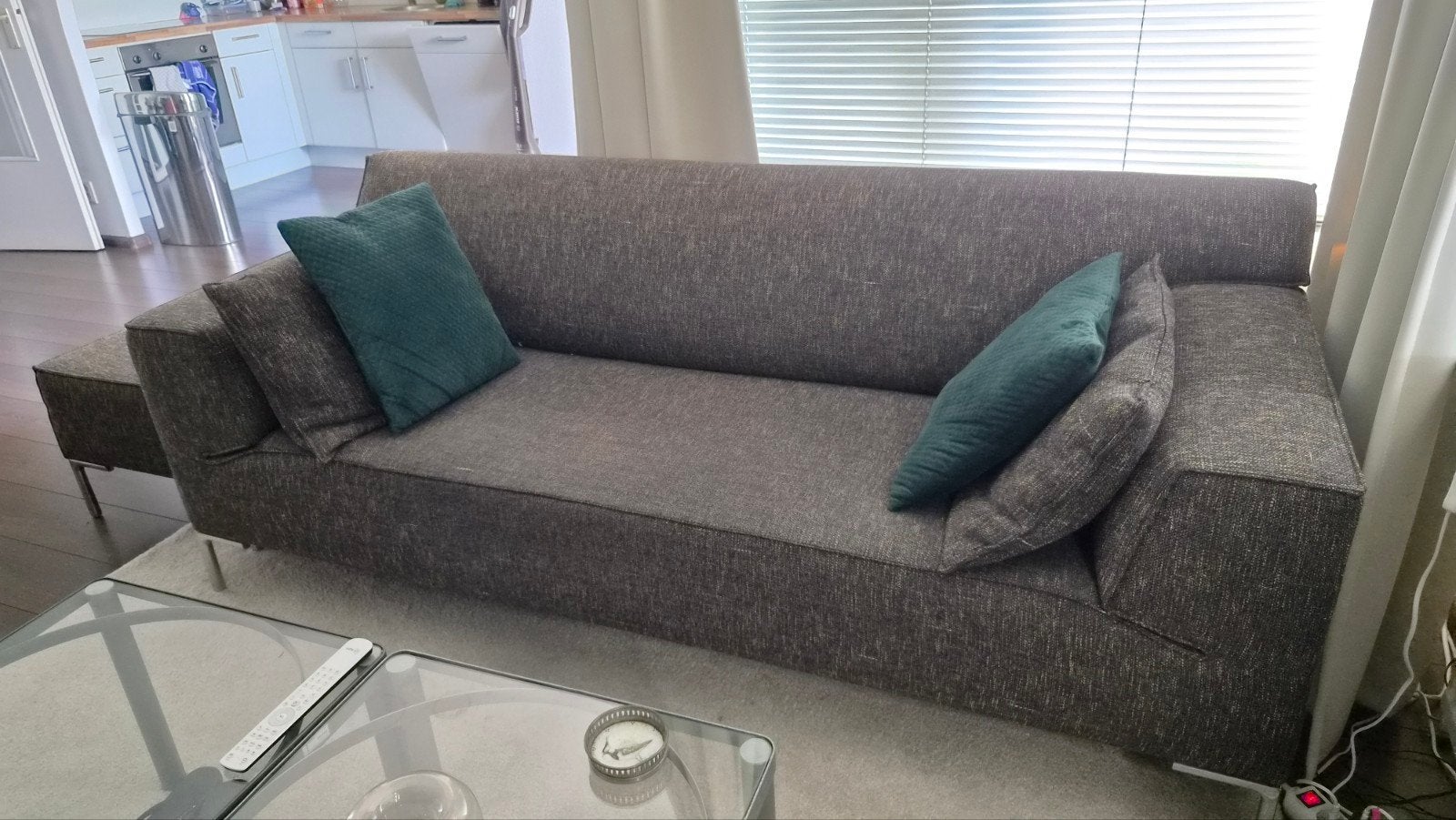 Design on Stock bank Bloq 2.5 zits + hocker + kussens, Ophalen, Gebruikt, Stof, Modern