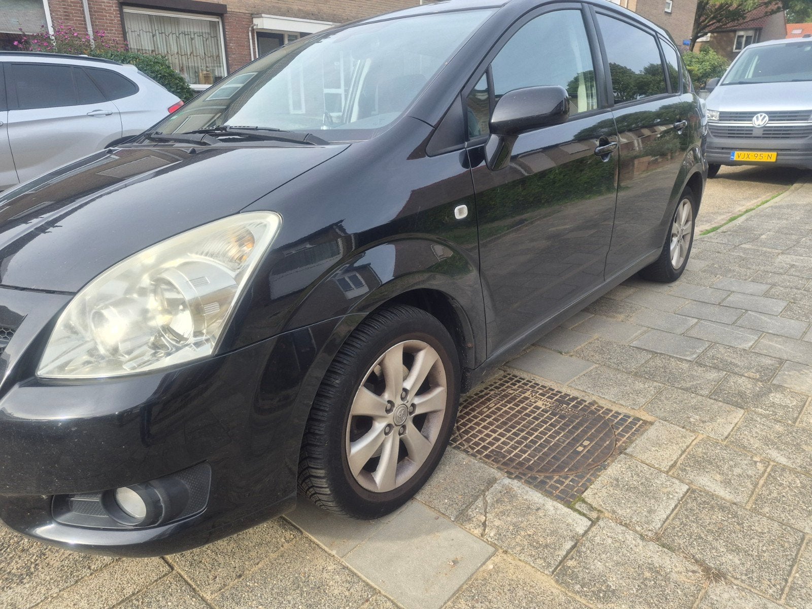 Toyota Verso 1.8 VVT-i Luna 16V  7P 2007 Zwart, Auto's, Zwart, 4 cilinders, 129 pk, 7 stoelen