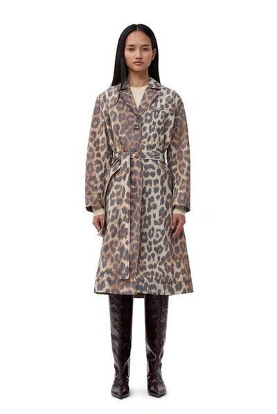 GANNI crispy trench giant leopard print mt 38- TIEN op insta, Kleding | Dames, Maat 38/40 (M), -, Ophalen of Verzenden, GANNI