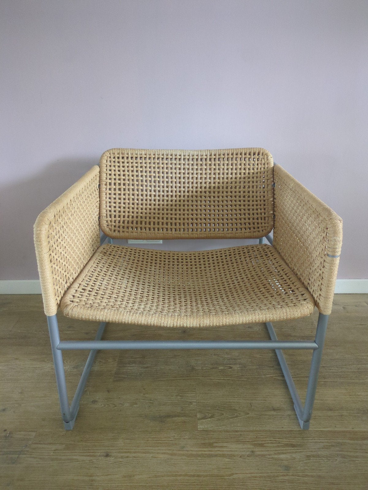 Ikea Piet Hein Eek rotan stoel, Ophalen, Gebruikt, Overige kleuren, Metaal