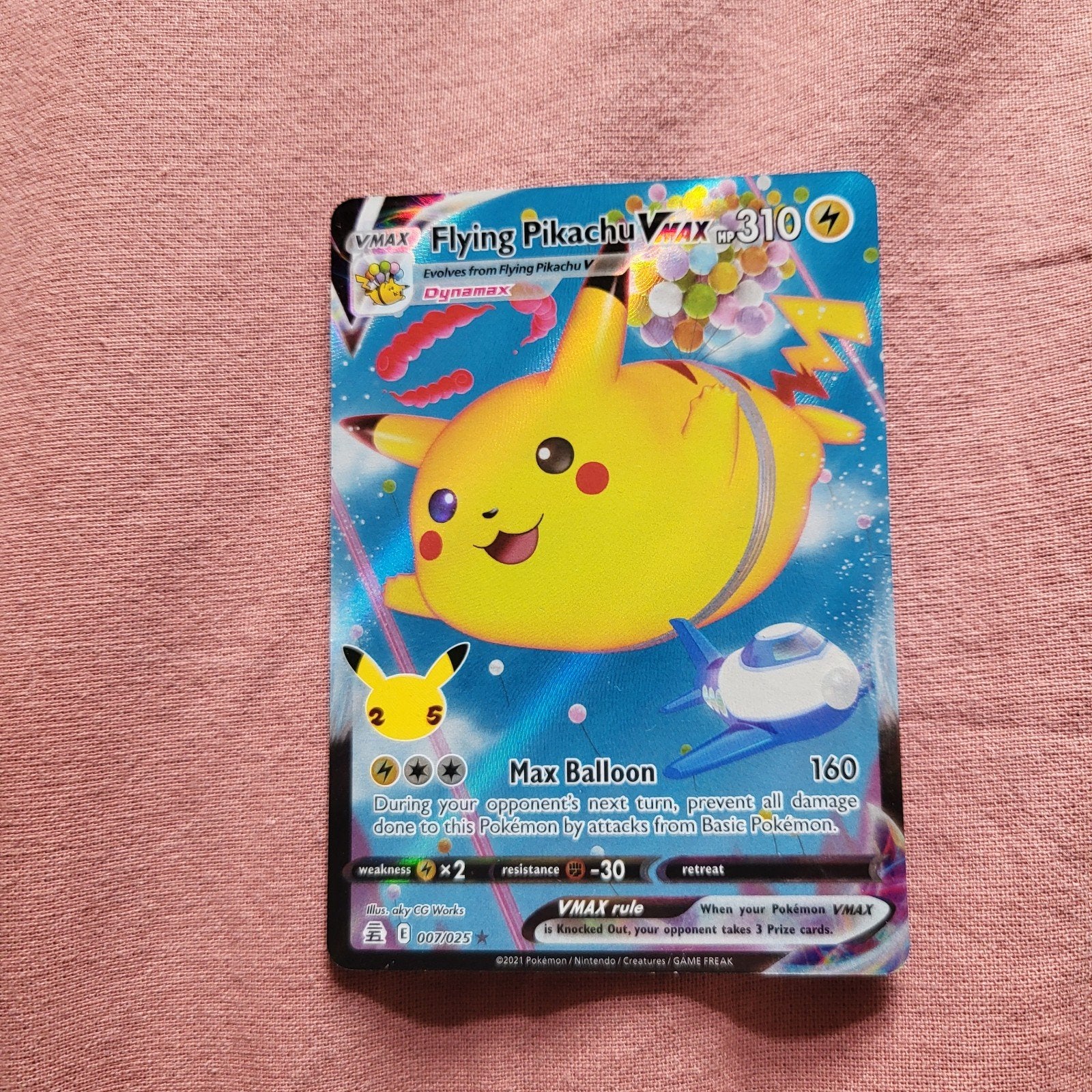 Pokemon kaart Flying Pikachu Vmax, Hobby en Vrije tijd, Verzamelkaartspellen | Pokémon, Ophalen, Zo goed als nieuw